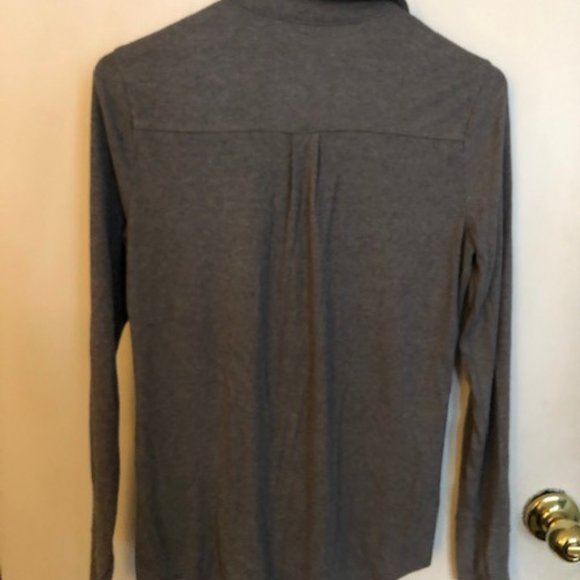 Sanoma Gray Button Down Top - Small - Picture 3 of 3